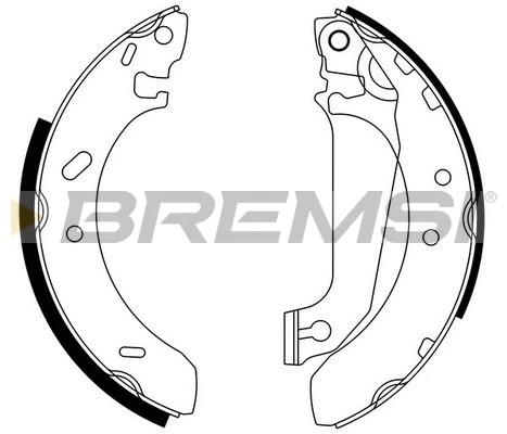 Jeu de mâchoires de frein BREMSI GF0227