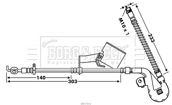 Flexible de frein BORG & BECK BBH7842