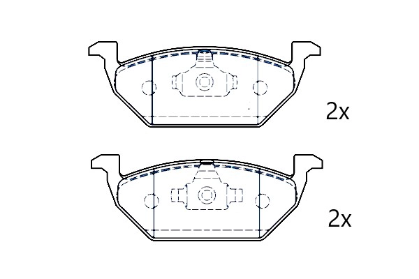 Kit de plaquettes de frein, frein à disque Omnicraft 2677775
