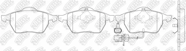 Kit de plaquettes de frein, frein à disque NiBK PN0300W