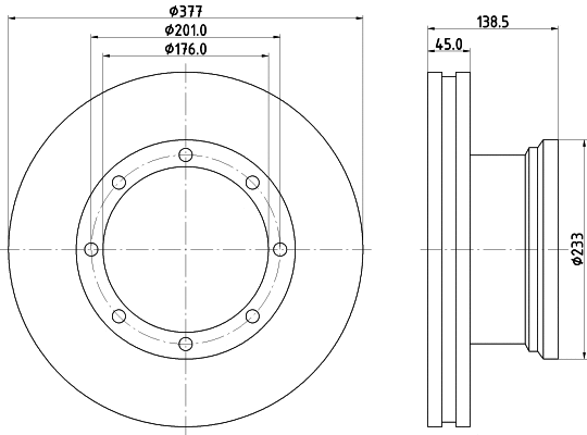 Disque de frein DON CVD560