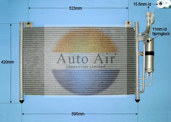 Condenseur, climatisation AUTO AIR GLOUCESTER 16-9981