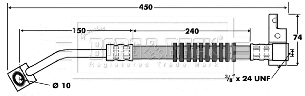 Flexible de frein BORG & BECK BBH7415