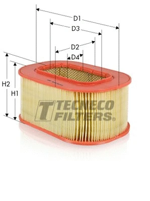 Filtre à air TECNECO FILTERS AR219OV