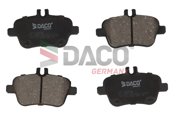 Kit de plaquettes de frein, frein à disque DACO Germany 322348