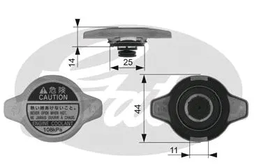 Bouchon de radiateur GATES-SEA RC134