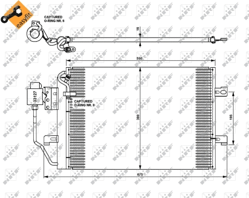 Condenseur, climatisation NRF 35309