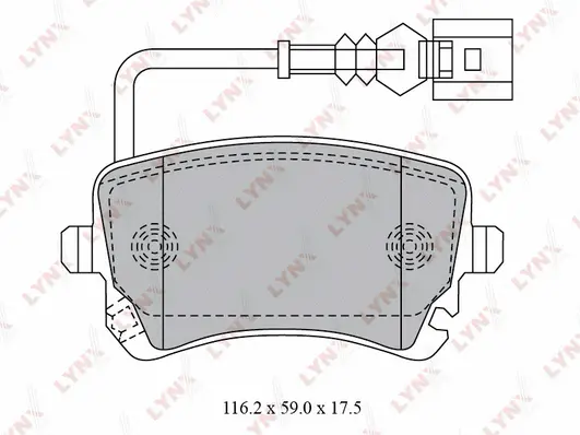 Kit de plaquettes de frein, frein à disque LYNXAUTO BD-8033