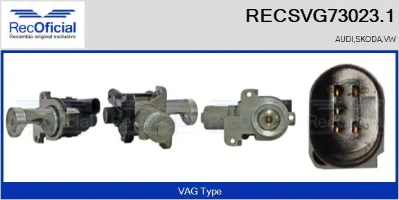 Vanne EGR RECOFICIAL RECSVG73023.1