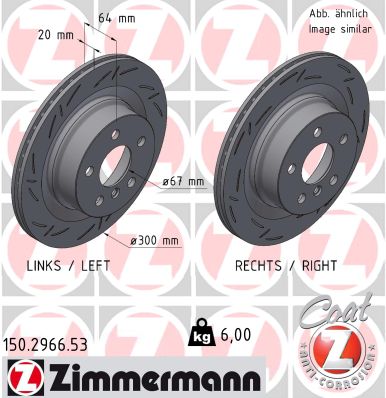 Disque de frein ZIMMERMANN 150.2966.53