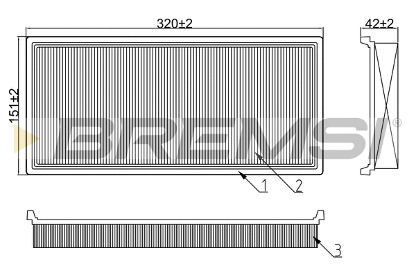 Filtre à air BREMSI FA1232