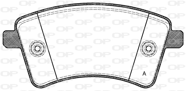 Kit de plaquettes de frein, frein à disque OPEN PARTS BPA1351.00