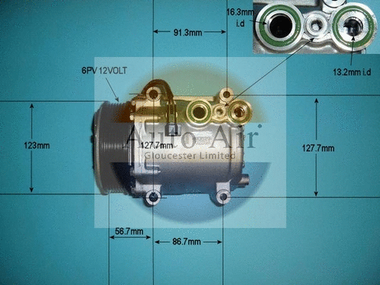 Compresseur, climatisation AUTO AIR GLOUCESTER 14-9758