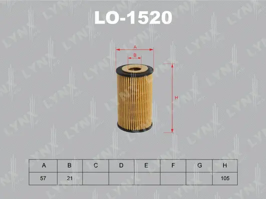 Filtre à huile LYNXAUTO LO-1520