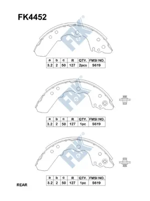 Jeu de mâchoires de frein FBK FK4452