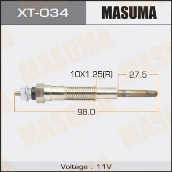 Bougie de préchauffage MASUMA XT-034