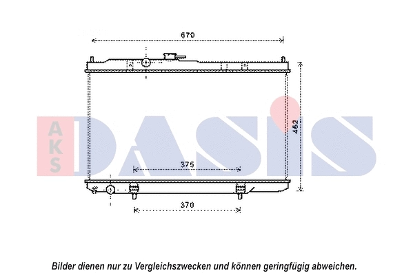 Radiateur, refroidissement du moteur AKS DASIS 070133N