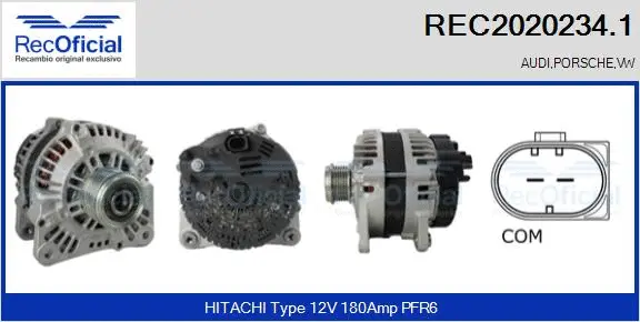 Alternateur RECOFICIAL REC2020234.1