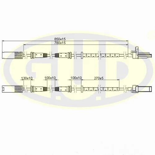 Capteur, vitesse de roue G.U.D. GABS01204