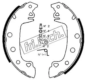 Jeu de mâchoires de frein fri.tech. 1088.204K