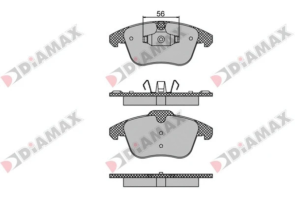 Kit de plaquettes de frein, frein à disque DIAMAX N09461