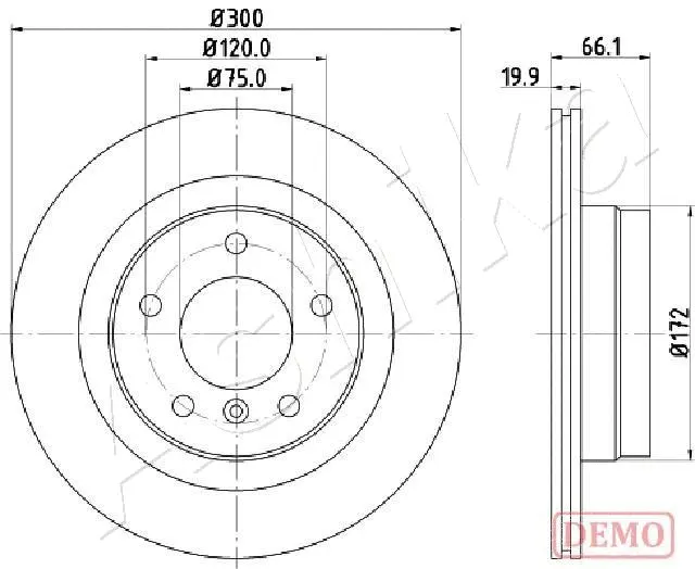Disque de frein ASHIKA 61-00-0101C
