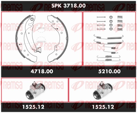Kit de freins, freins à tambours REMSA SPK 3718.00