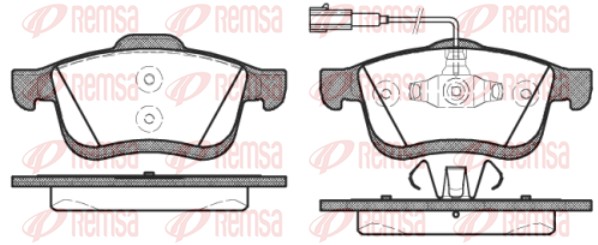 Kit de plaquettes de frein, frein à disque REMSA 1183.22