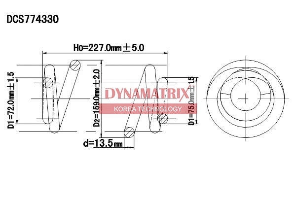 Ressort de suspension DYNAMATRIX DCS774330