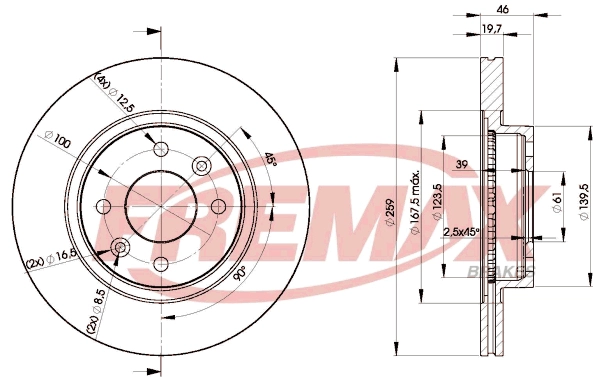 Disque de frein FREMAX BD-5081