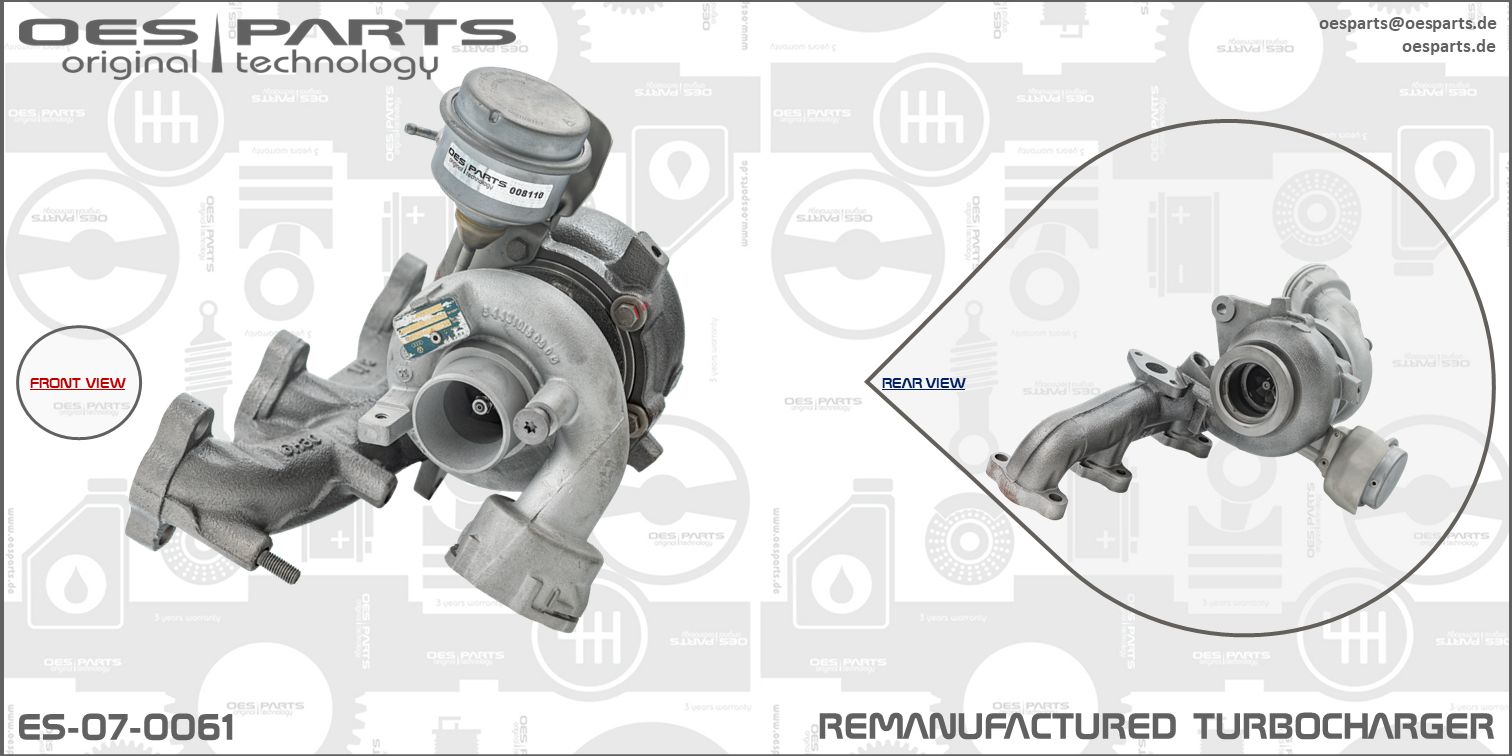 Turbocompresseur, suralimentation OES PARTS ES-07-0061