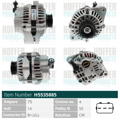 Alternateur HOFFER H5535885
