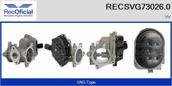 Vanne EGR RECOFICIAL RECSVG73026.0