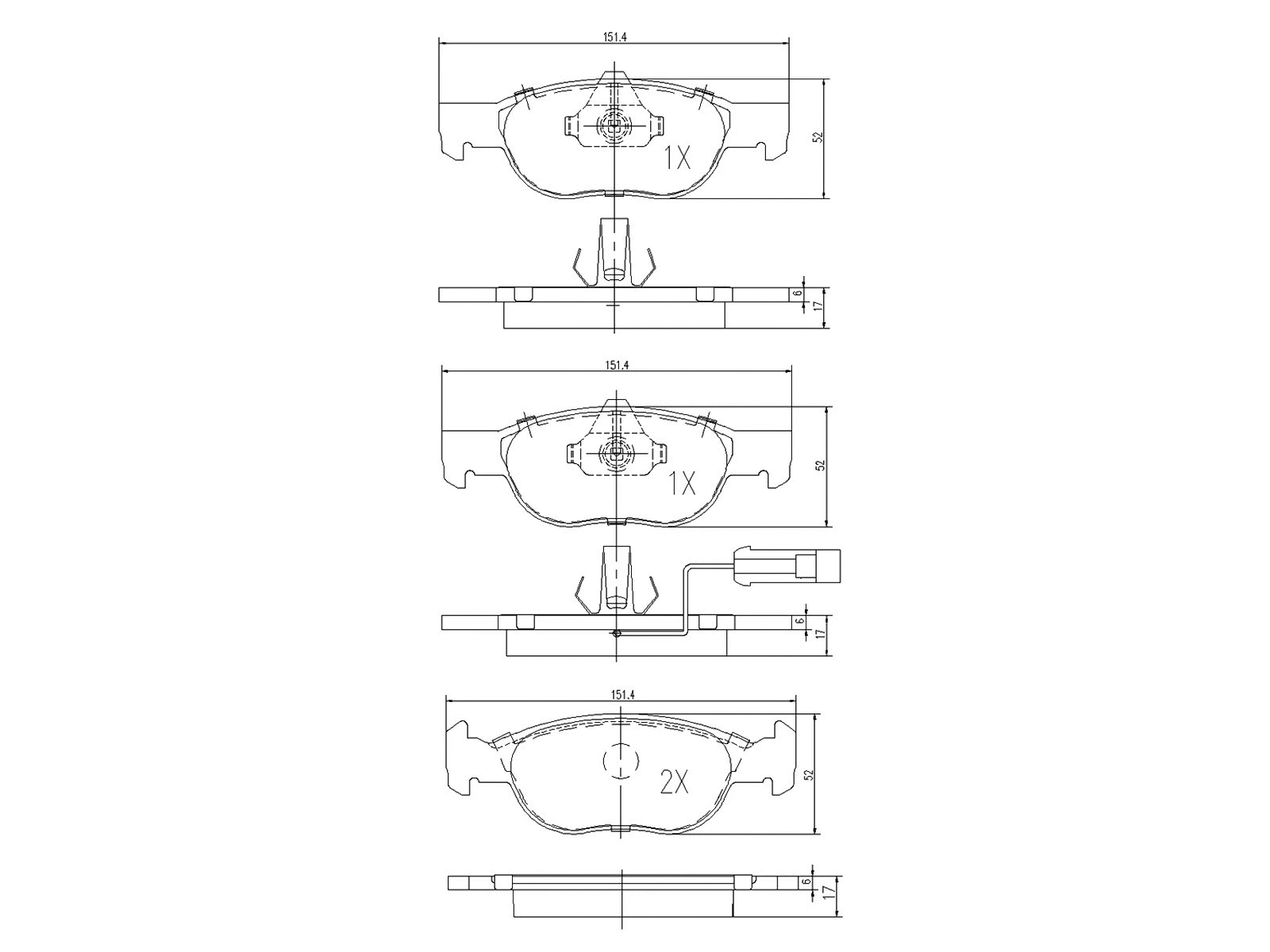 Kit de plaquettes de frein, frein à disque A.Z. Meisterteile AZMT-44-022-1008