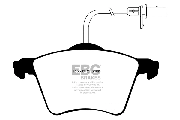 Kit de plaquettes de frein, frein à disque EBC Brakes DP21368