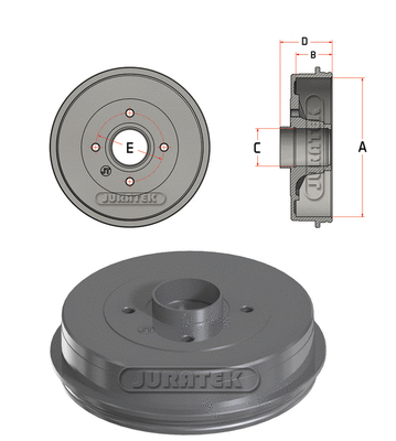 Tambour de frein JURATEK JDR064