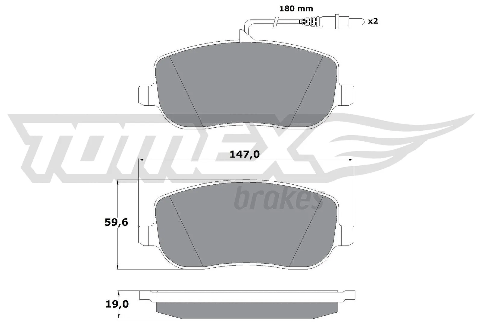 Kit de plaquettes de frein, frein à disque TOMEX Brakes TX 13-34