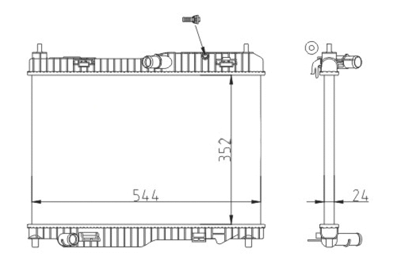 Radiateur, refroidissement du moteur HART 628 670