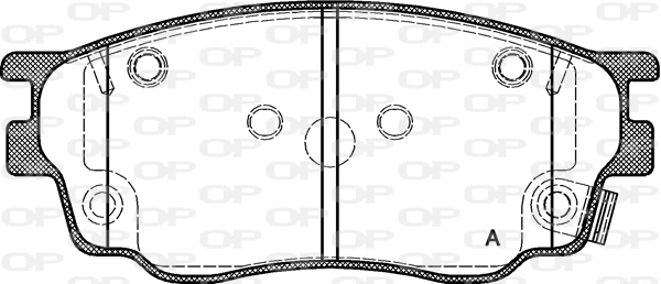 Kit de plaquettes de frein, frein à disque OPEN PARTS BPA0800.22