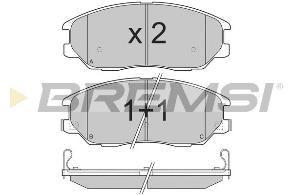 Kit de plaquettes de frein, frein à disque BREMSI BP3281