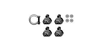 Kit d'assemblage, silencieux HJS 82 23 4360