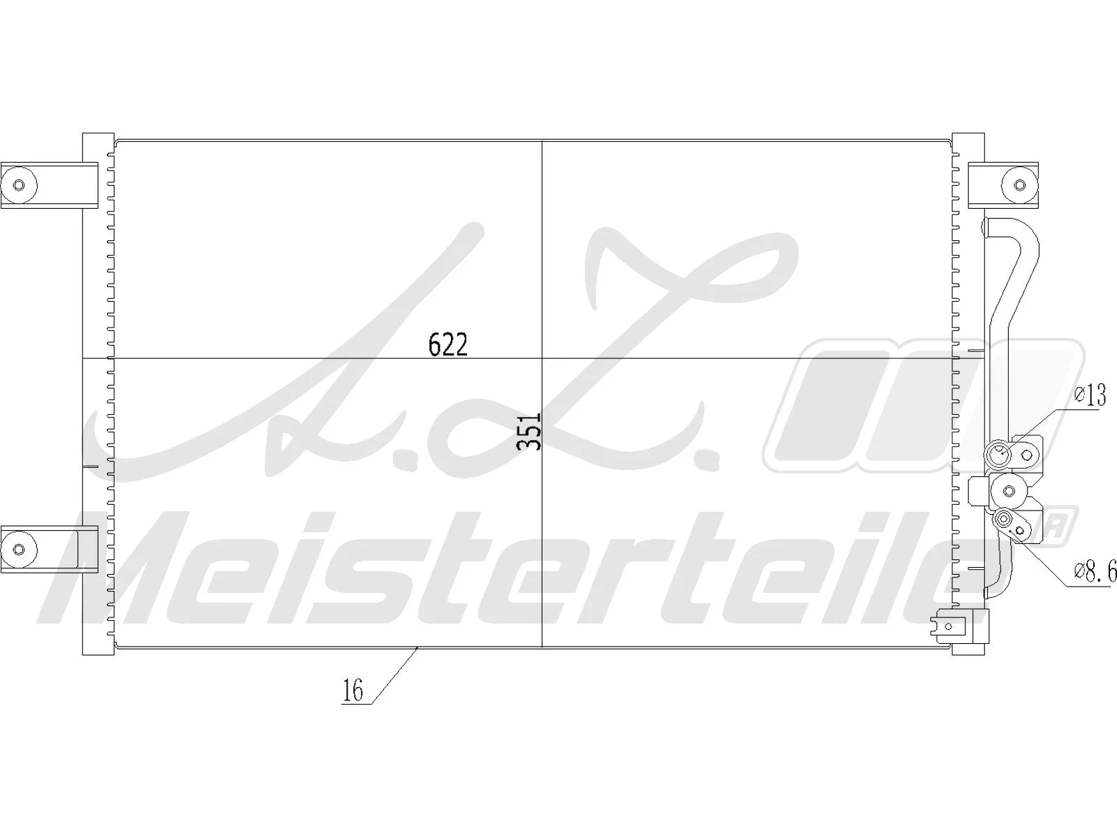Condenseur, climatisation A.Z. Meisterteile AZMT-45-030-1307