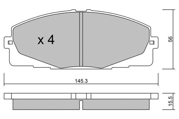 Kit de plaquettes de frein, frein à disque AISIN BPTO-1025
