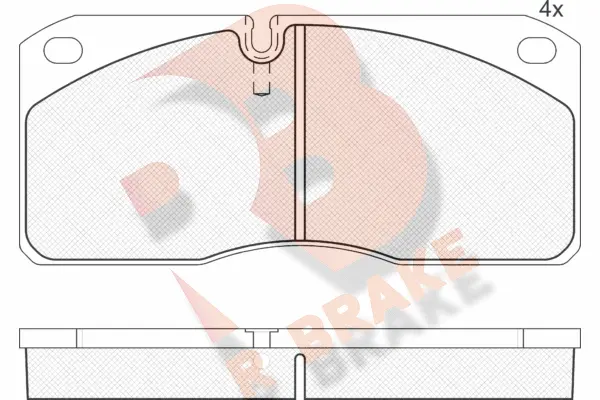 Kit de plaquettes de frein, frein à disque R BRAKE RB1078