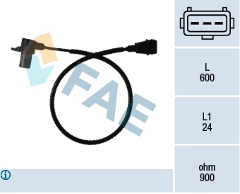 Capteur d'angle, vilebrequin FAE 79011