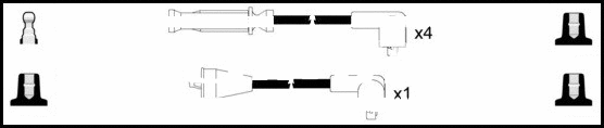 Kit de câbles d'allumage LEMARK HOES616