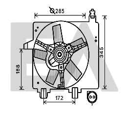 Ventilateur, refroidissement du moteur EACLIMA 33V22039