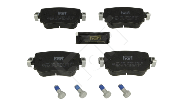 Kit de plaquettes de frein, frein à disque HART 256 504
