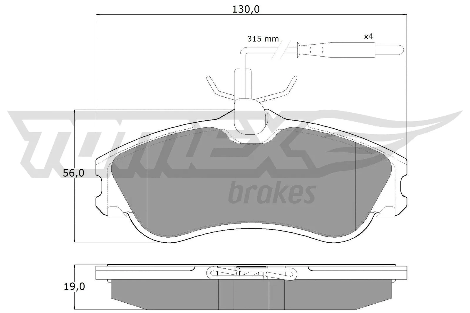 Kit de plaquettes de frein, frein à disque TOMEX Brakes TX 11-12