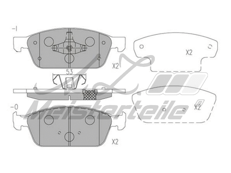 Kit de plaquettes de frein, frein à disque A.Z. Meisterteile AZMT-44-022-2061